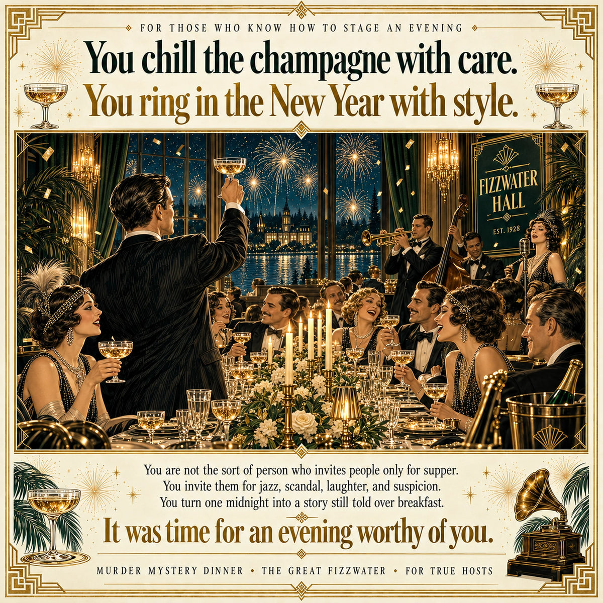 A Gatsby Murder Mystery Game on New Year’s Eve 1928 - Host Plays Along