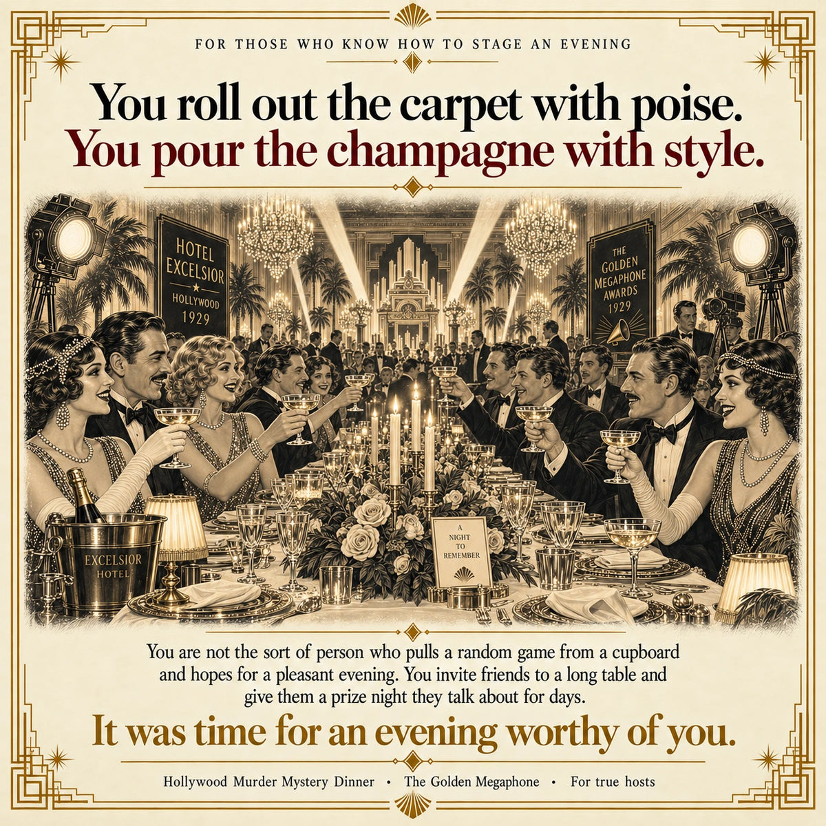 A Hollywood Murder Mystery Game in Hotel Excelsior 1929 - Host Plays Along