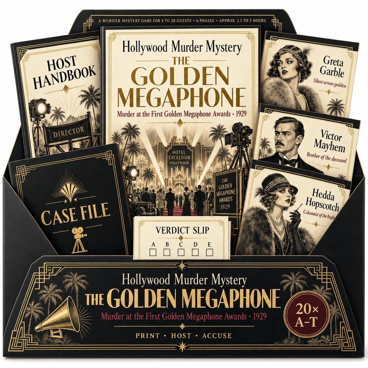A Hollywood Murder Mystery Game in Hotel Excelsior 1929 - Host Plays Along