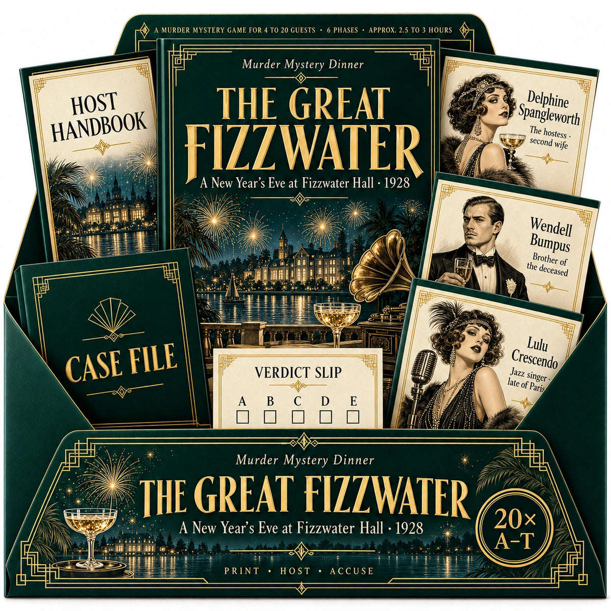 A Gatsby Murder Mystery Game on New Year’s Eve 1928 - Host Plays Along