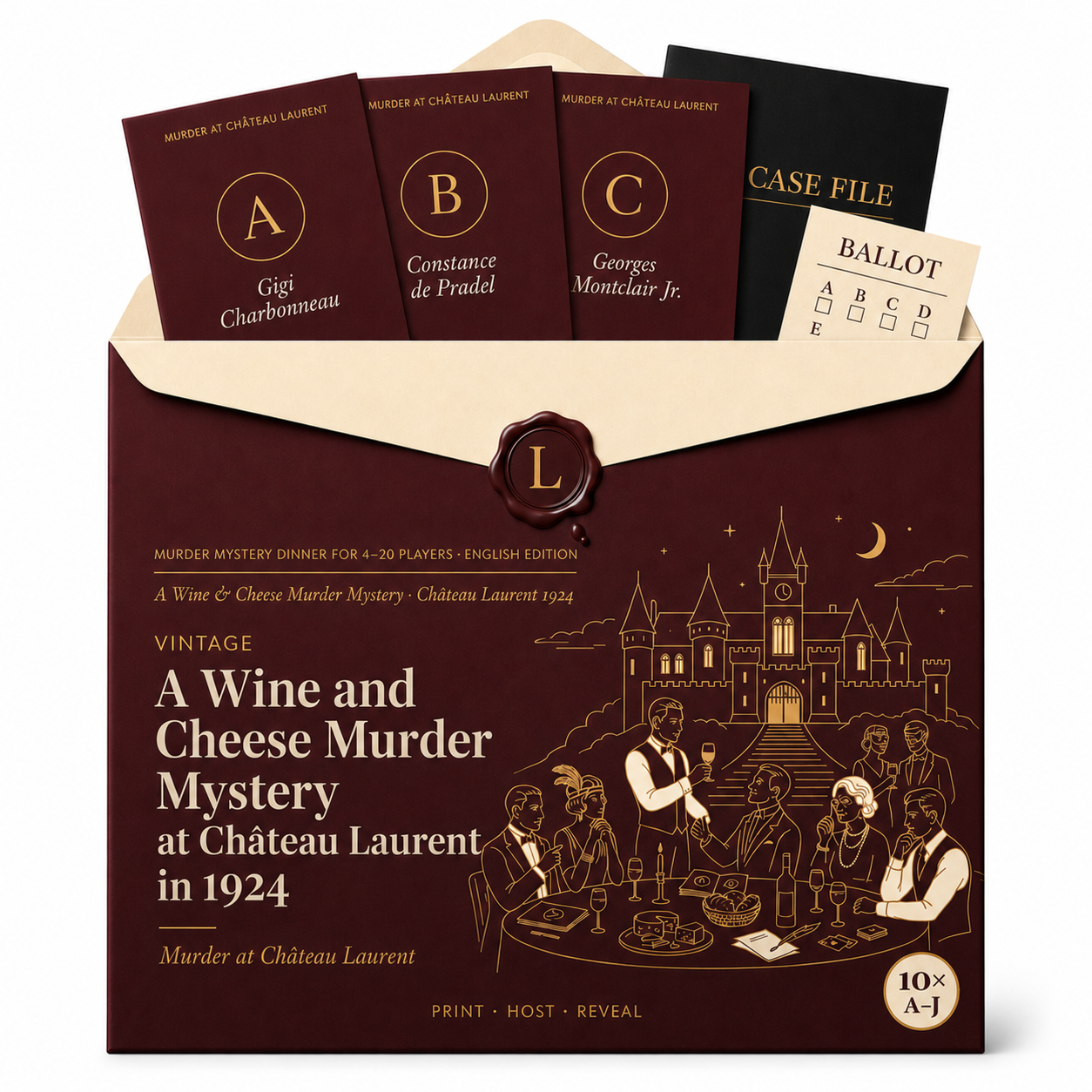 A Wine and Cheese Murder Mystery Game at Château Laurent in 1924